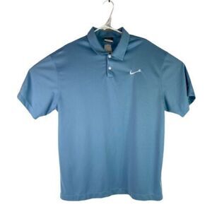 Nike Golf Dri-Fit Tour 2015 Mens Size XL Blue Athletic Polo Shirt